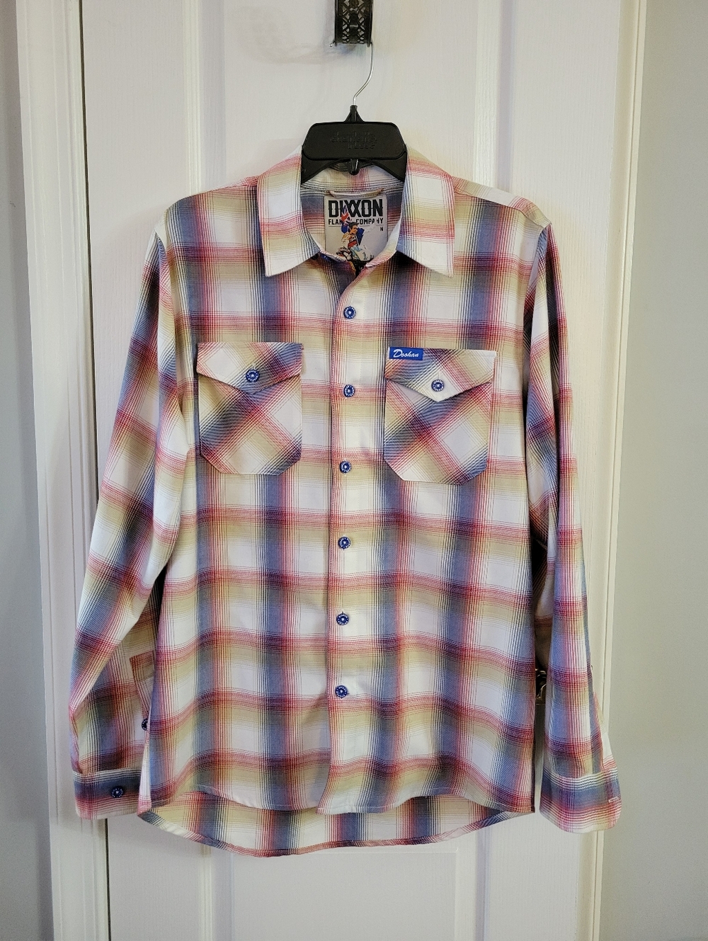 DIXXON Men's The Doohan Plaid Flannel Size Medium Limited Edition Button Down